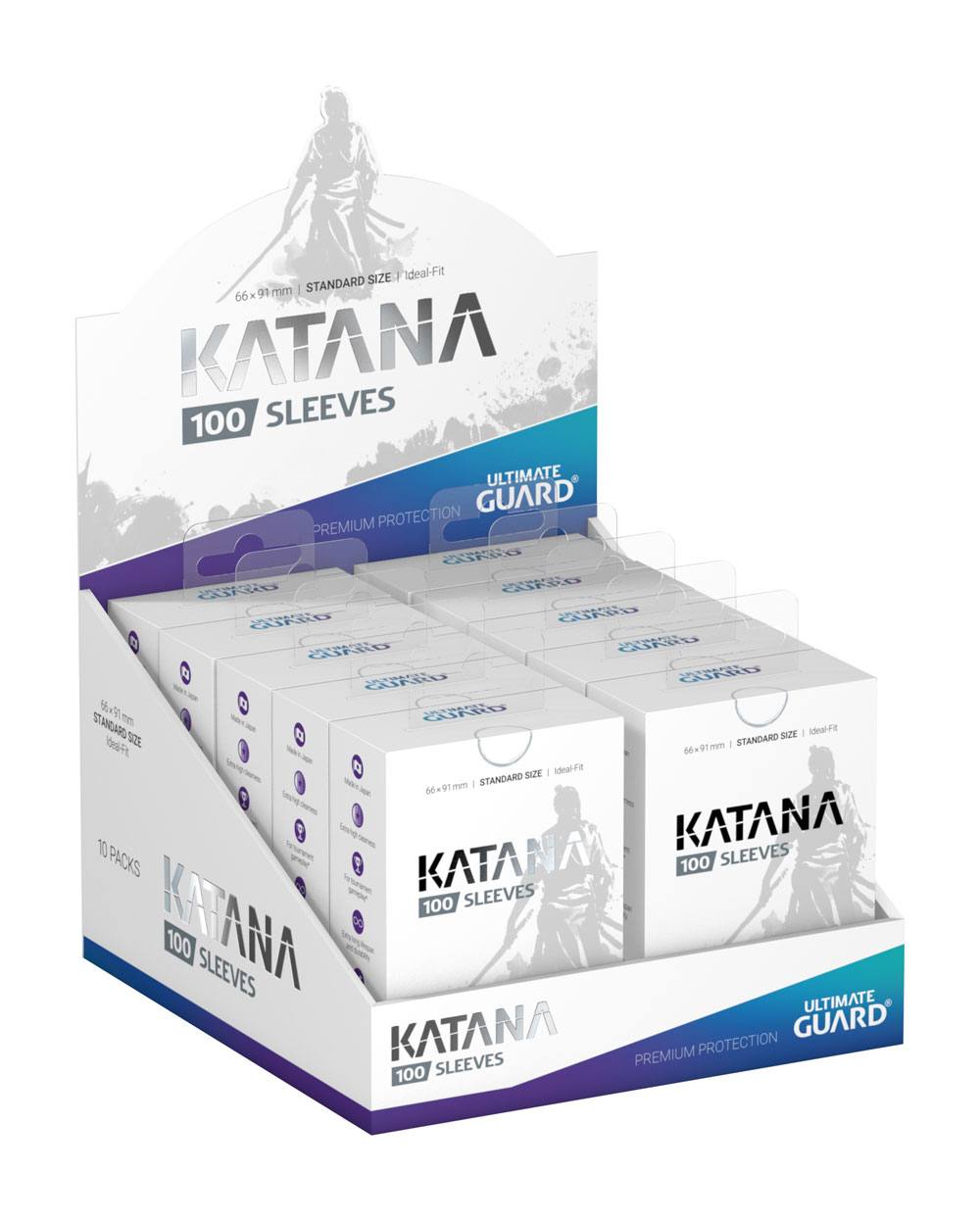 Sleeves - 100 Pcs - Katana - Standard - White - White
