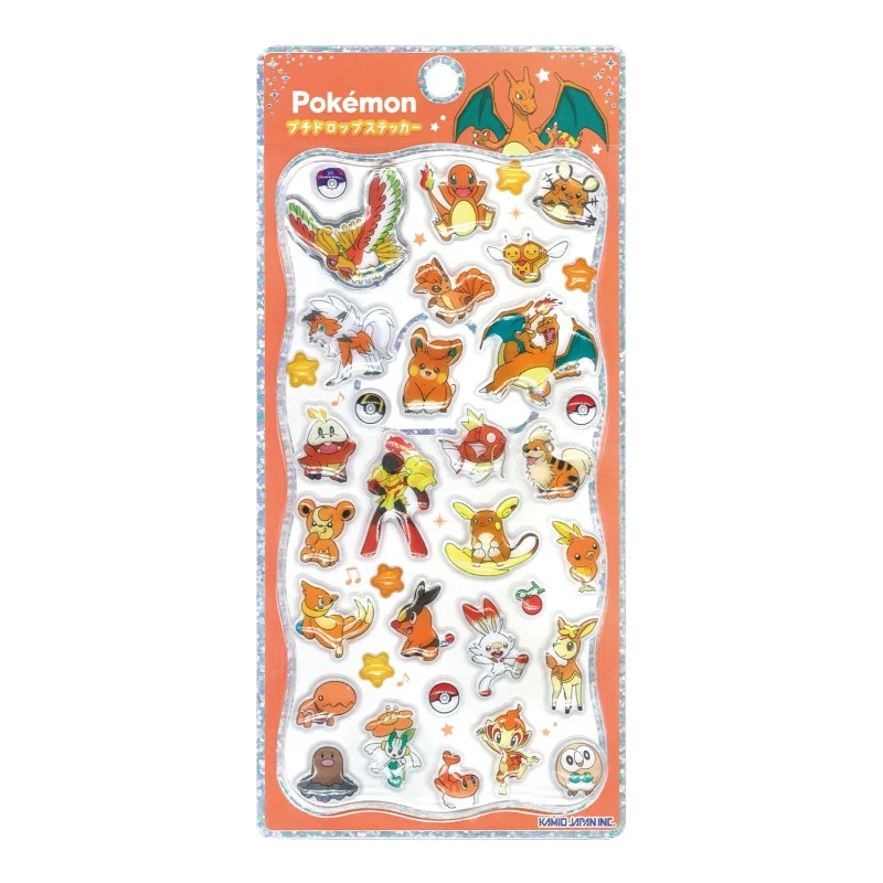 Stickers - Pokemon - Orange - 3D