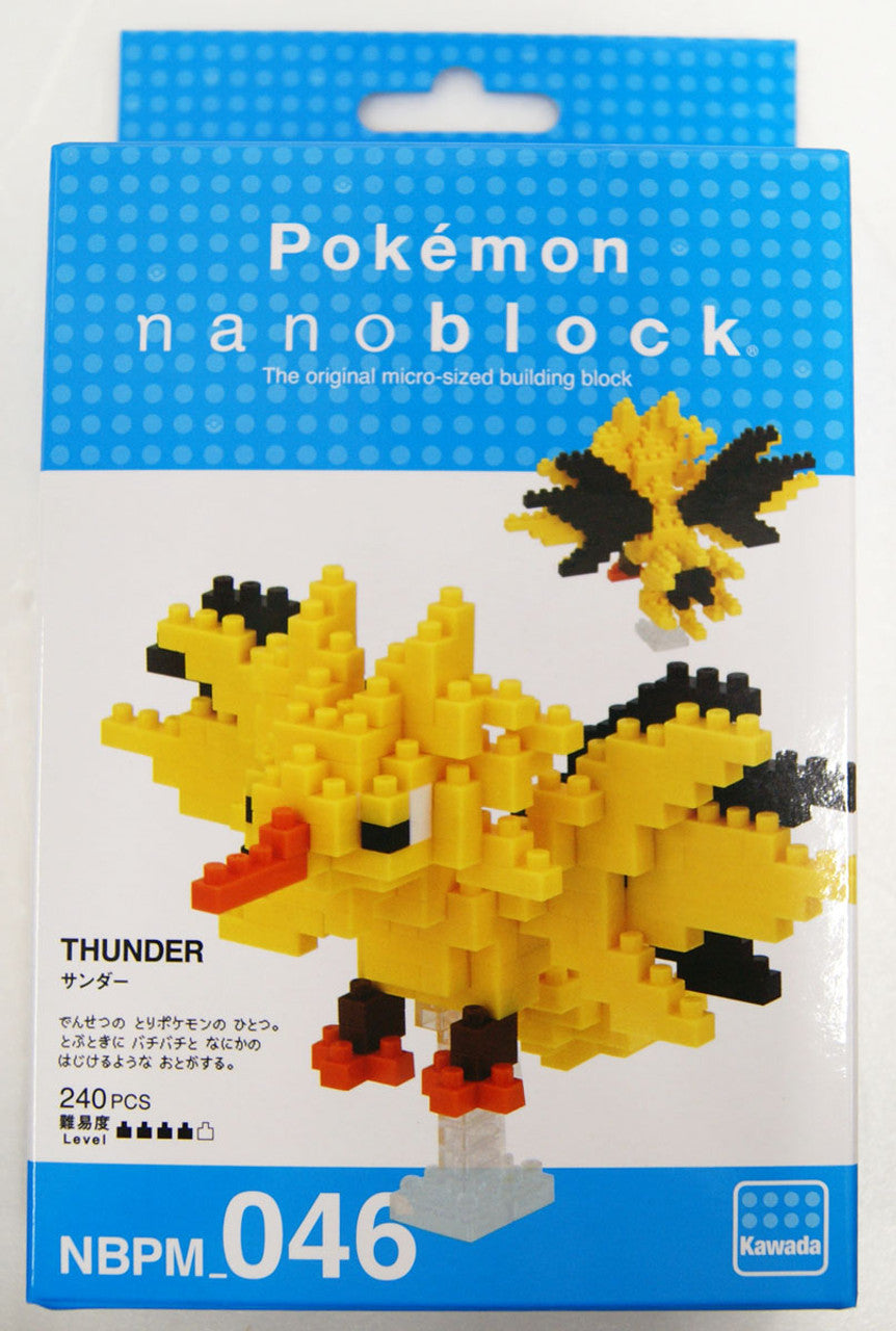 Kawada NBPM-046 nanoblock Pokemon Zapdos (Thunder)