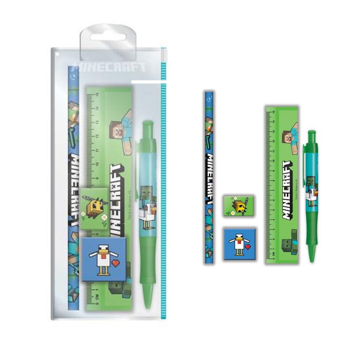 Stationery Set - Minecraft - Green
