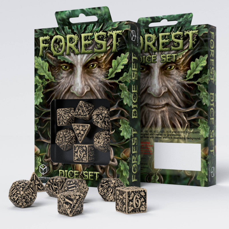 RPG - Dices - Forest 3D - Beige