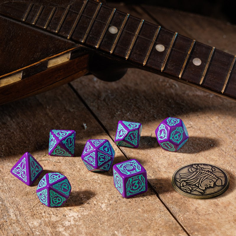 RPG - Dices - The Witcher - Dandelion - Half a Century of Poetry (RPG dice set) - Purple