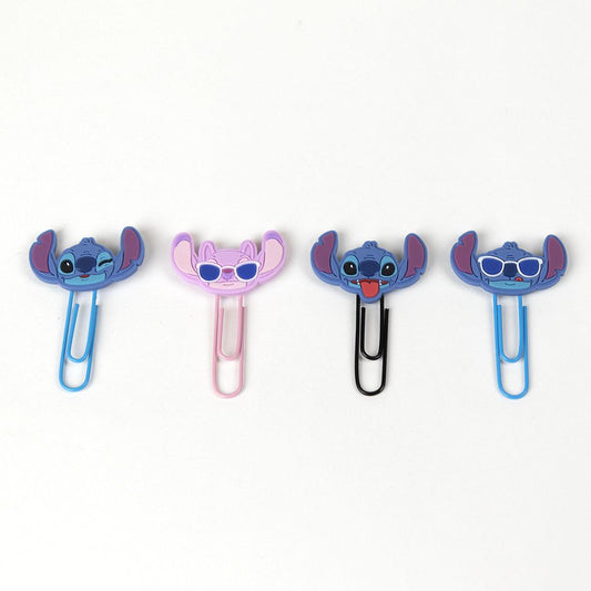 Binder - Lilo & Stitch - Set of 4 Paper Clips - Stitch & Angel