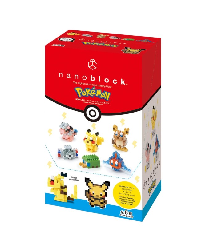 Kawada NBMC_08 nanoblock Mininano Pokemon Electric Type. 1 blind box