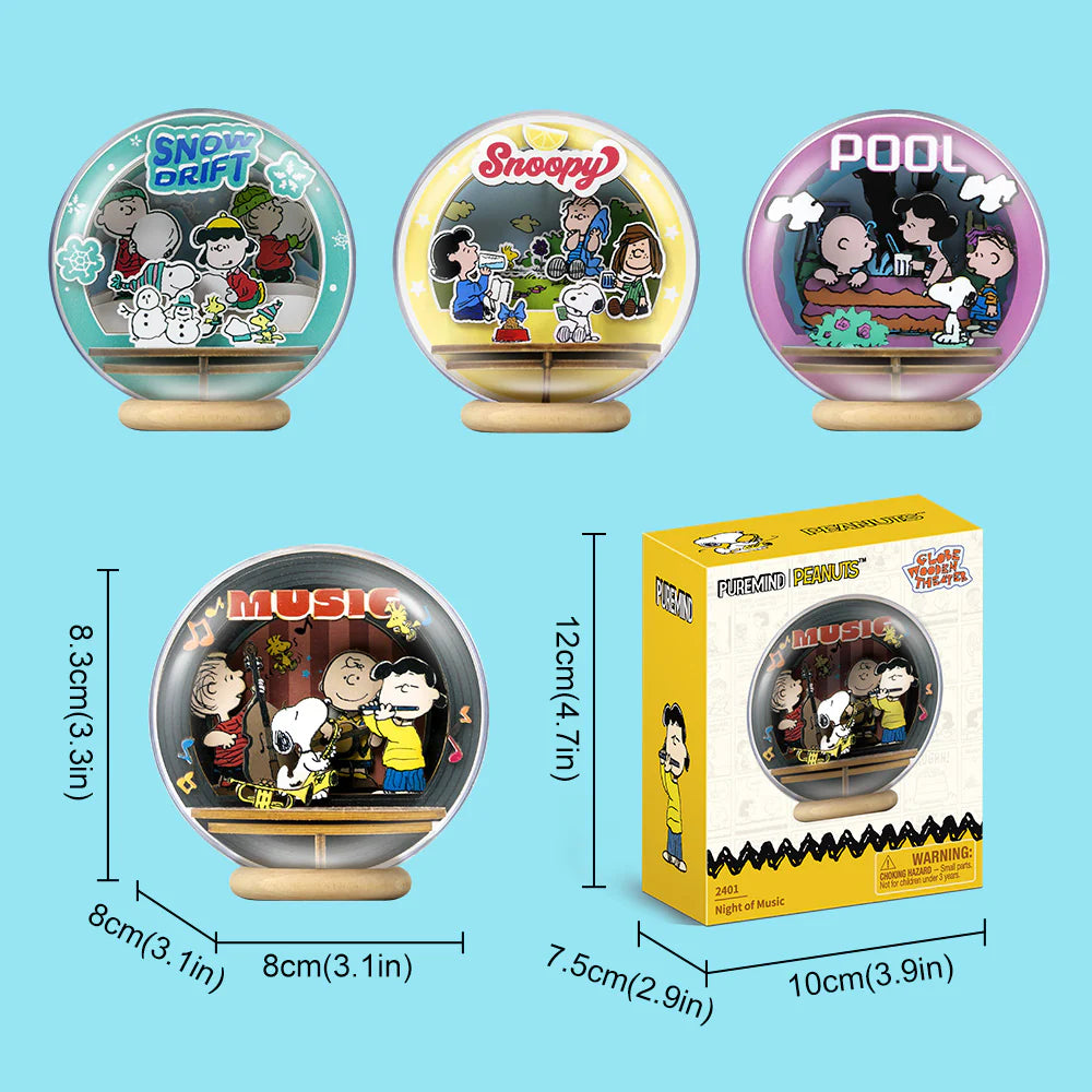 Snoopy Globe Puremind Wooden Theater Snoopy Cool Pool