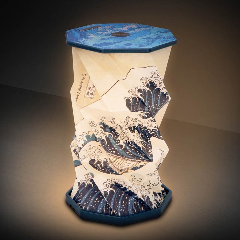 Kanagawa Foldable Lamp Popglow The Great Wave 21Cm