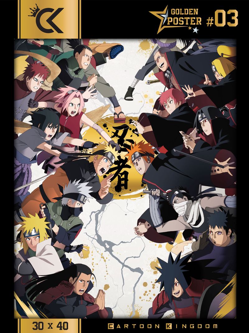 Naruto Shippuden Golden Poster - Characters