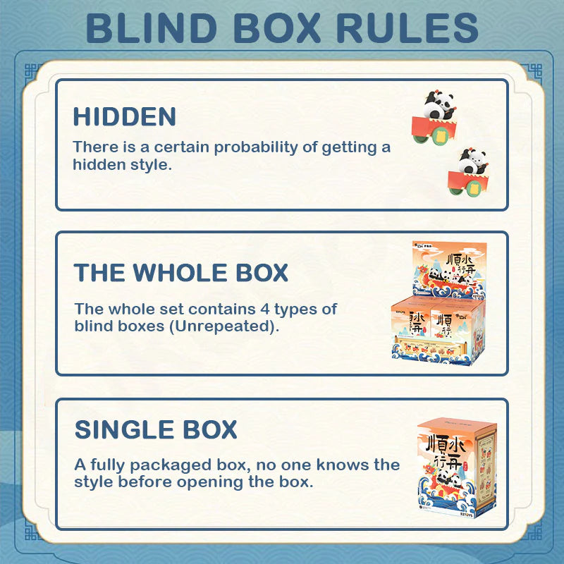 Panda Roll 52Toys Dragon Boat Racing Box of 4pcs