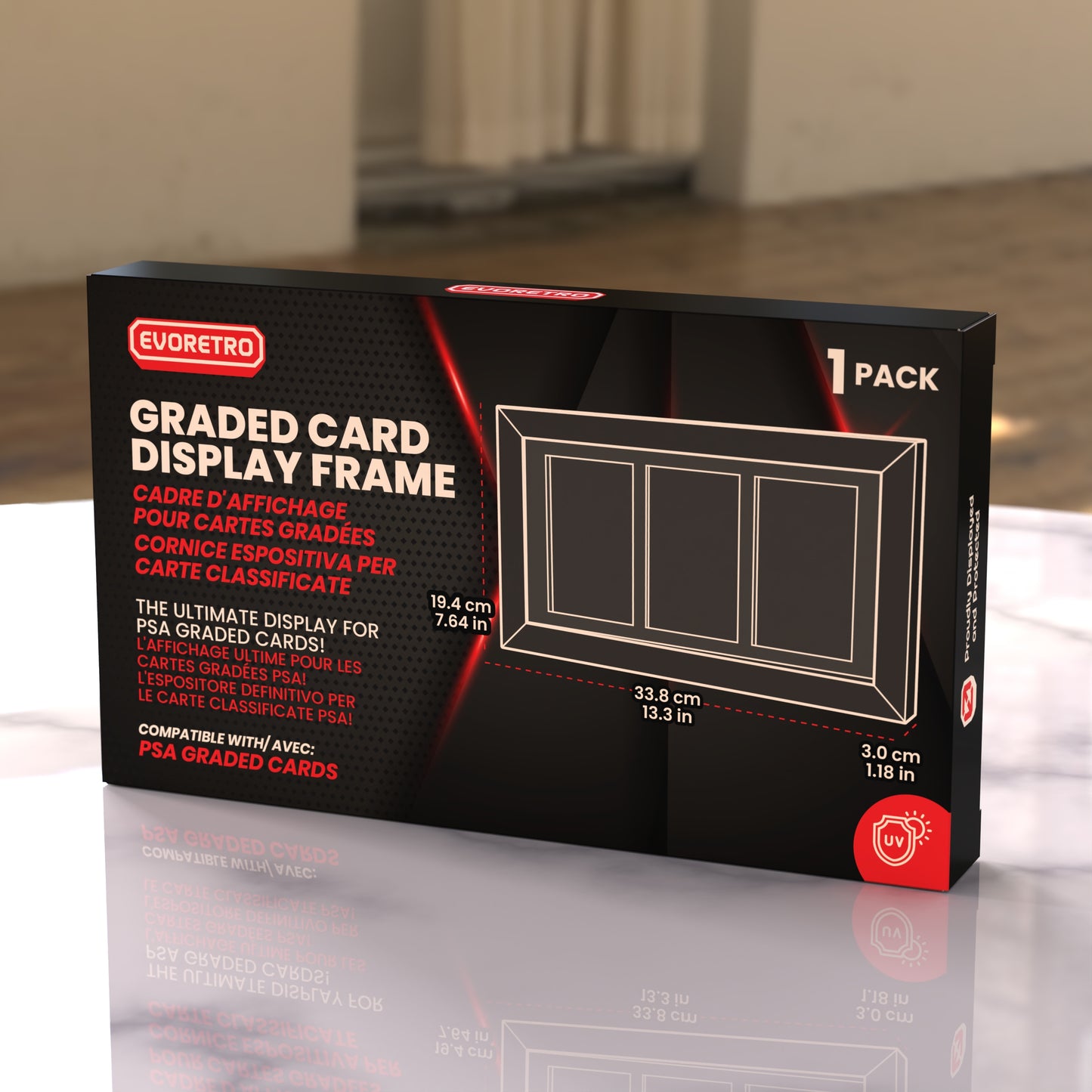 Evoretro Wooden Frame for 3 PSA Graded Cards