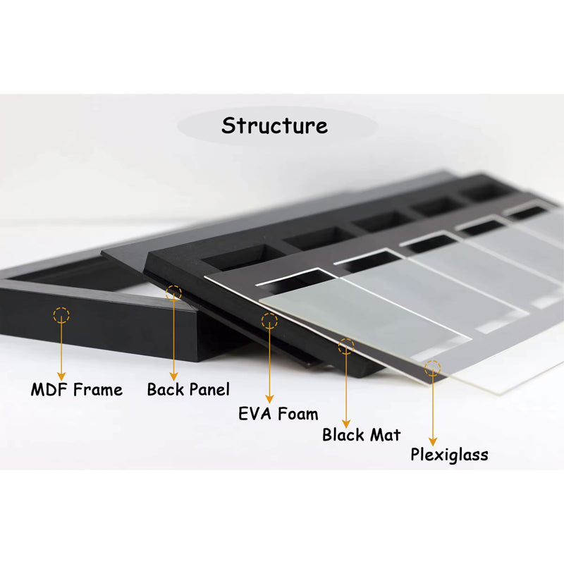 Evoretro Magnetic Wooden Display Frame for 5 Standard Cards
