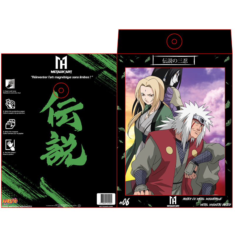 Naruto Metal Plate Poster Classix 30x40cm - 3 Sannin