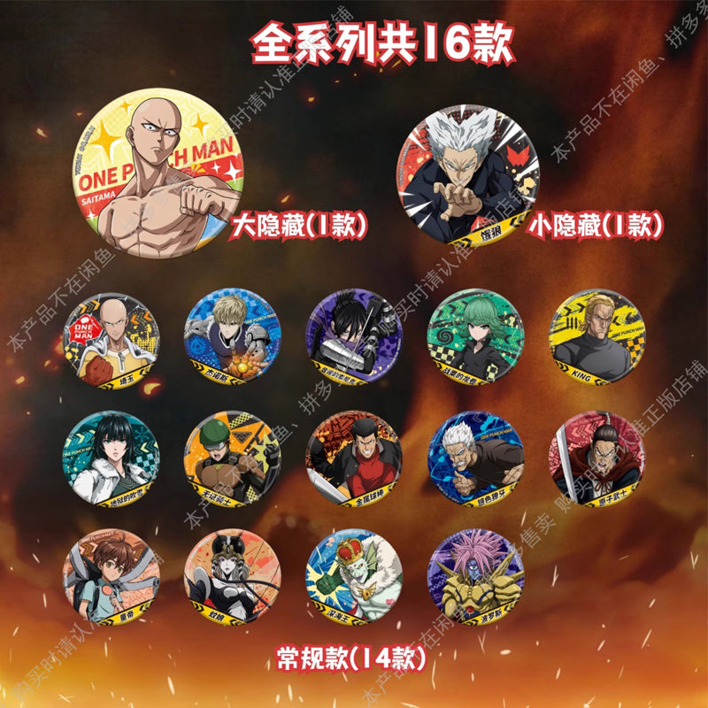 One Punch Man Kayou Metal Badge Box of 6pcs