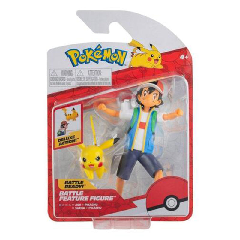Pokemon Battle Feature Figure Ash Sachat & Pikachu W10