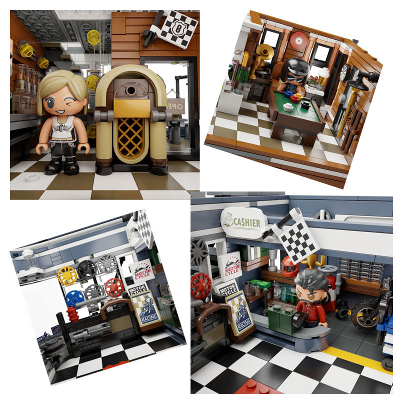 Retro Series Pantasy Motorcycle Restaurant 42cm