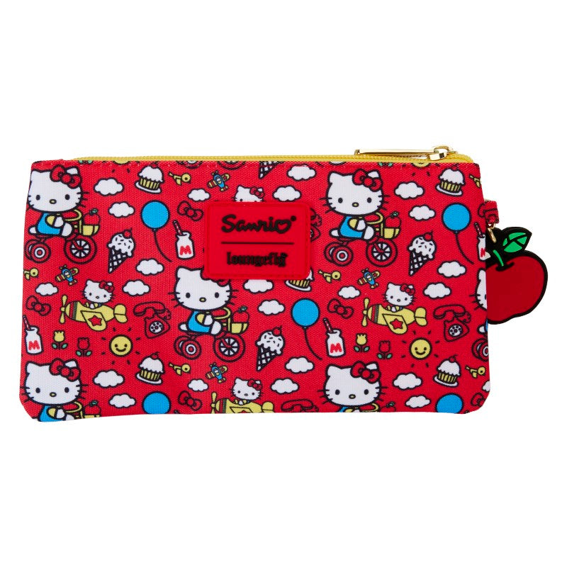 Hello Kitty Loungefly 50th Anniversary Pouch Classic AOP Nylon