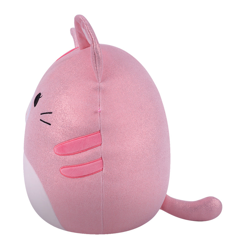 Squishmallows Medium Plush 30cm Laura Glittered Pink Tabby Cat
