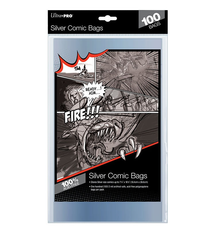 Ultra Pro Comics Bags Silver - Pack of 100
