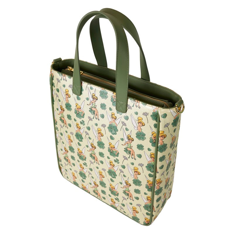 Disney Loungefly Tote Bag - Tinker Bell 4-Leaf Clover (AOP)