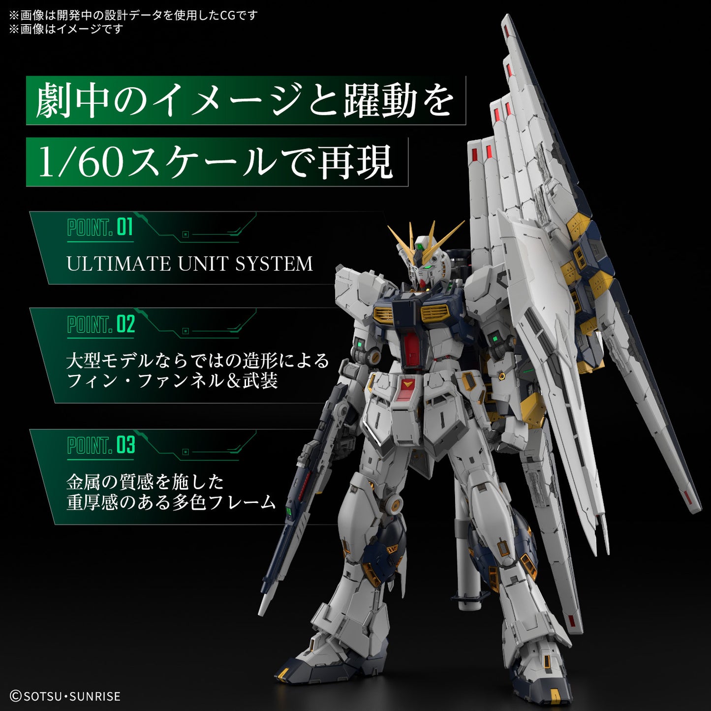 1/60 PG Unleashed Nu Gundam