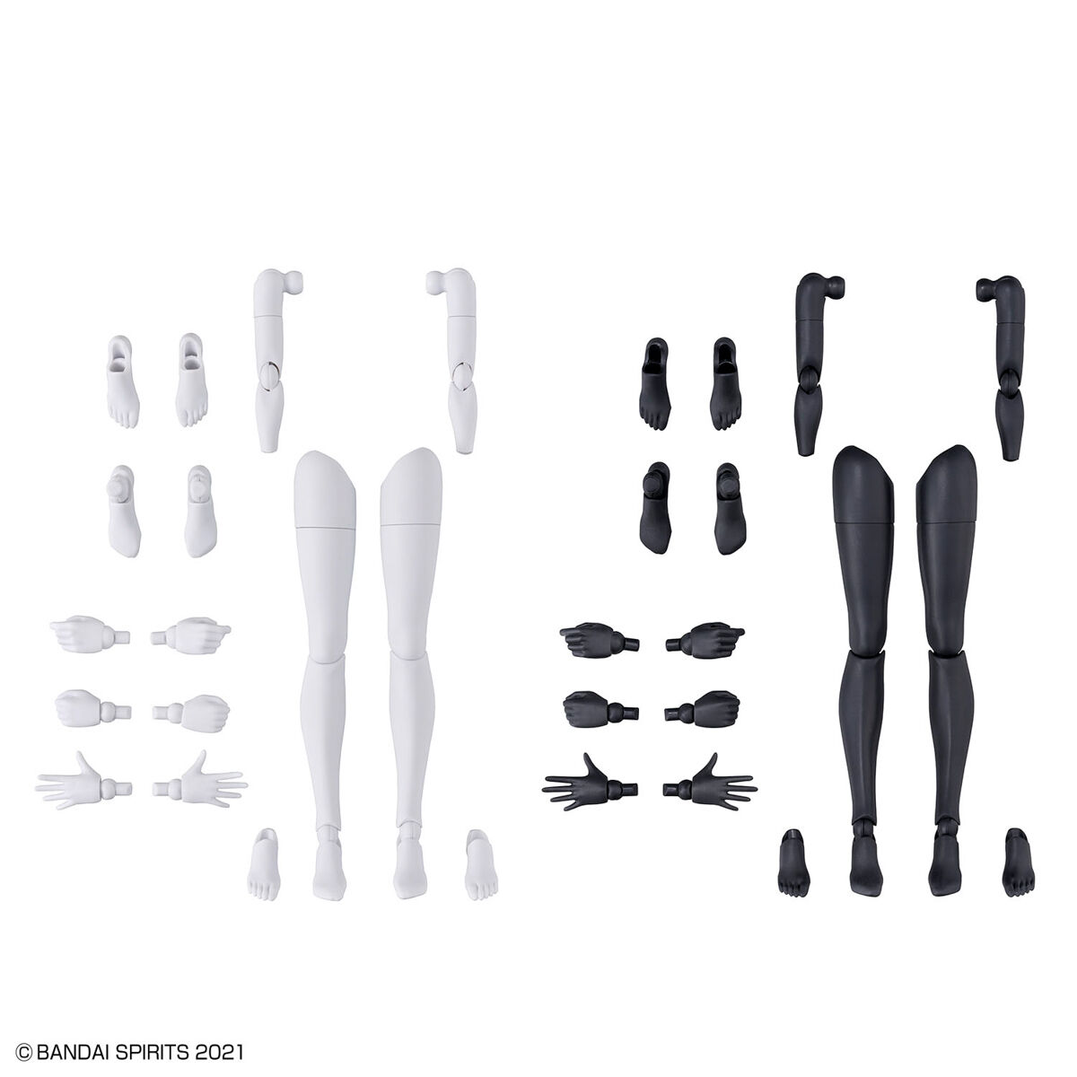 Opzione 30MS Parti del corpo Parti di braccia e gambe (Bianco/Nero)