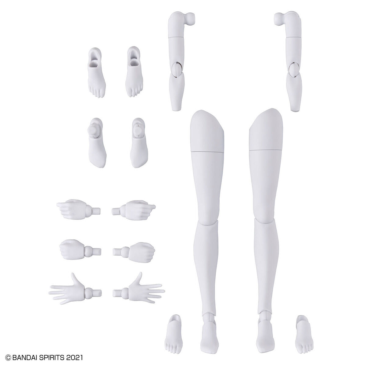Opzione 30MS Parti del corpo Parti di braccia e gambe (Bianco/Nero)