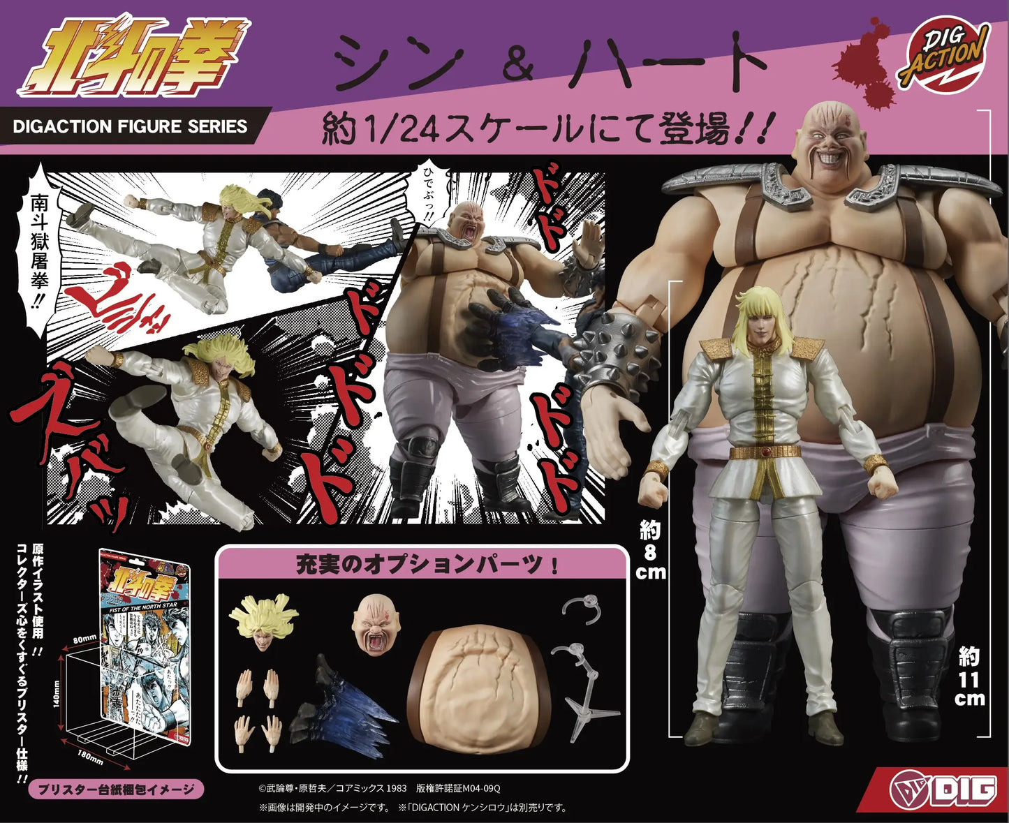 1/24 DIGACTION Fist of the North Star Shin & Heart Set