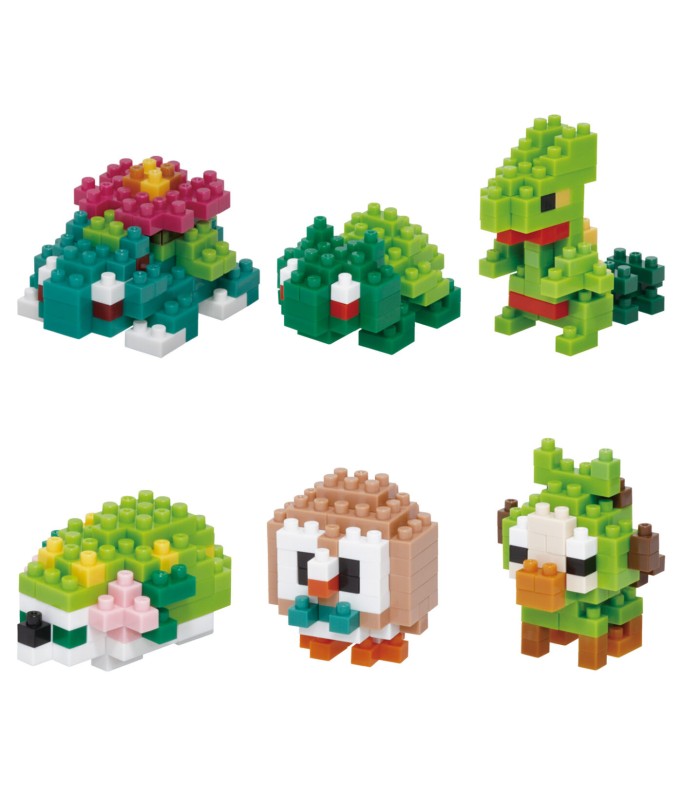 Kawada NBMC_21 Nanoblock Mini Pokemon Grass Type. 1 blind box