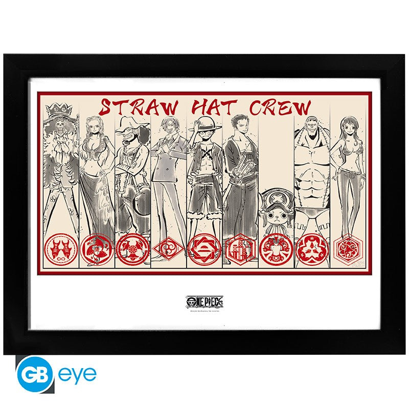 ONE PIECE - Stampa incorniciata "Ciurma di Cappello di Paglia" (30x40) x2