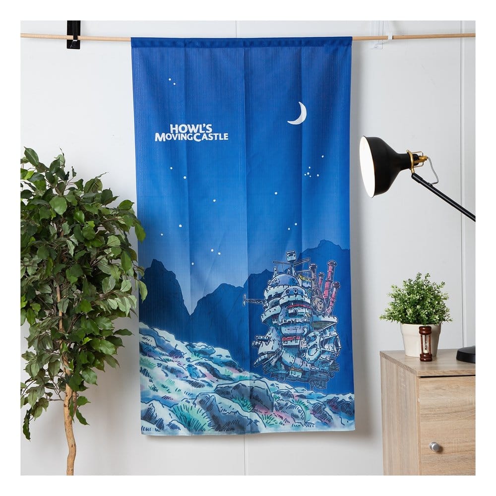 Howl's Moving Castle Noren Curtains Moonlit night