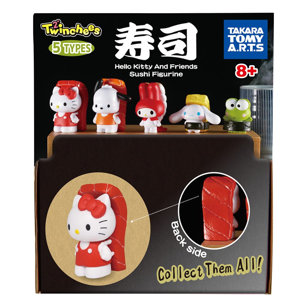 Sanrio Twinchees Mini Figures Hello Kitty & Friends Sushi Kawai 5 cm : 1 blind box