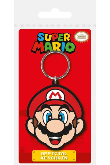 Portachiavi in gomma Super Mario Mario 6 cm