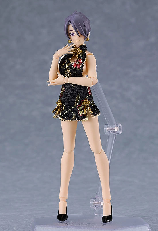figma Corps féminin (Mika) avec mini jupe tenue chinoise (noir)