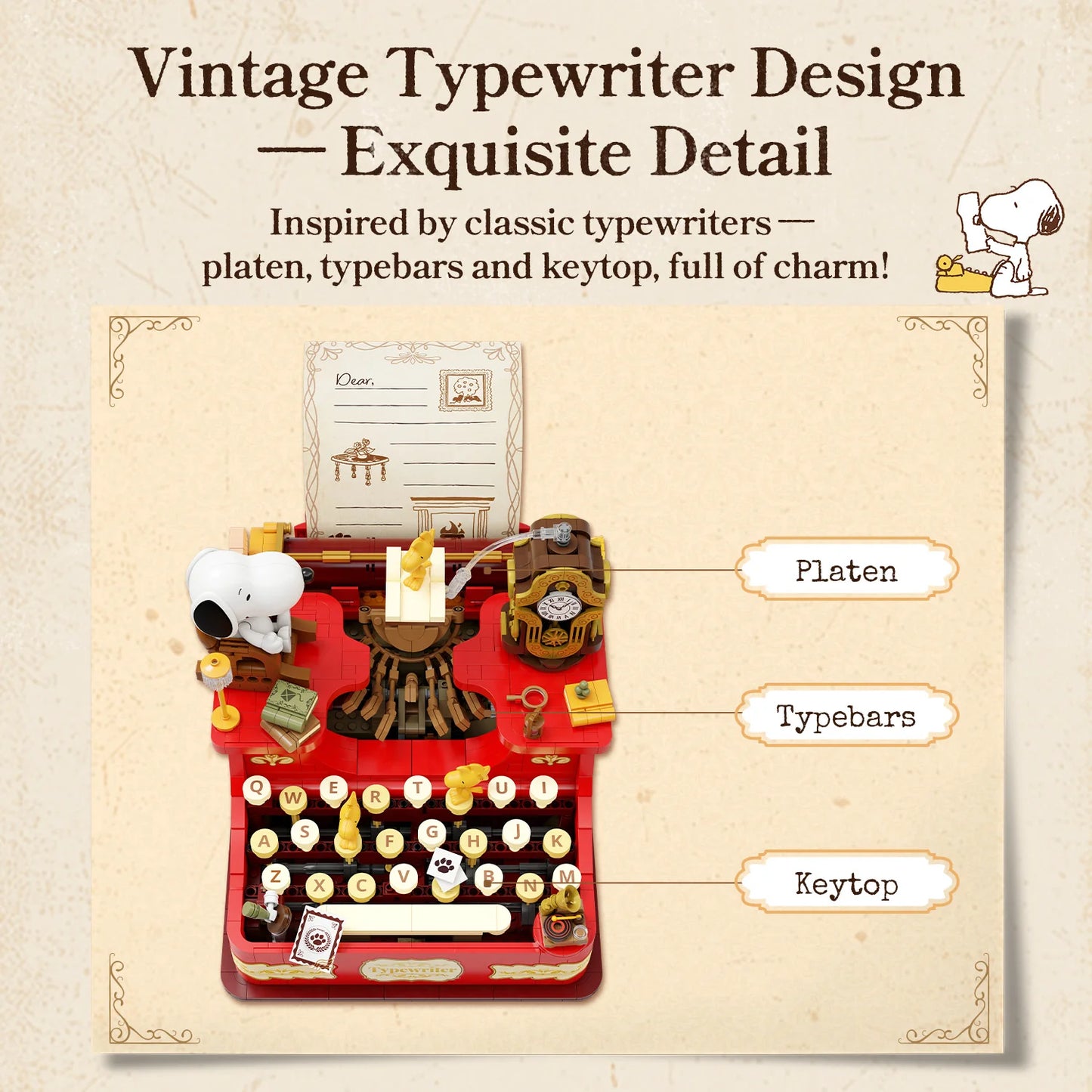 Pantasy x Snoopy Typewriter 86917