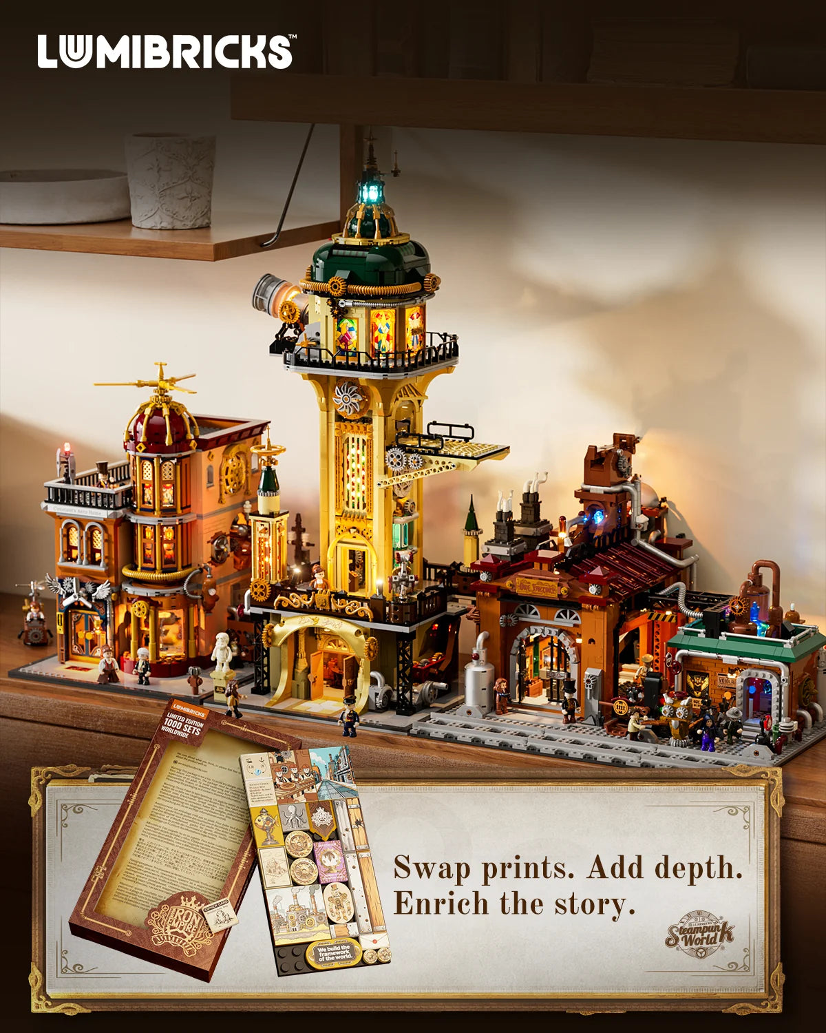 Lumibricks Steampunk World 11010 Alchemist'S Moving Castle