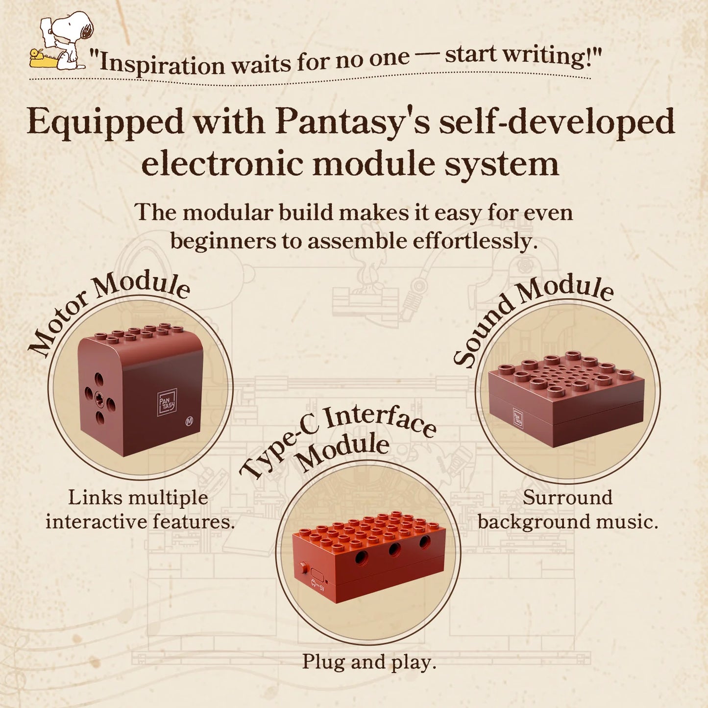 Pantasy x Snoopy Typewriter 86917