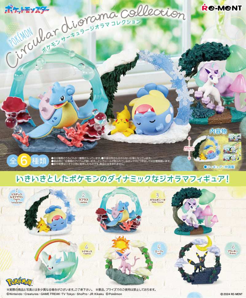 Re- Ment Pokemon: Circular Diorama Collection: 1Box (6pcs)