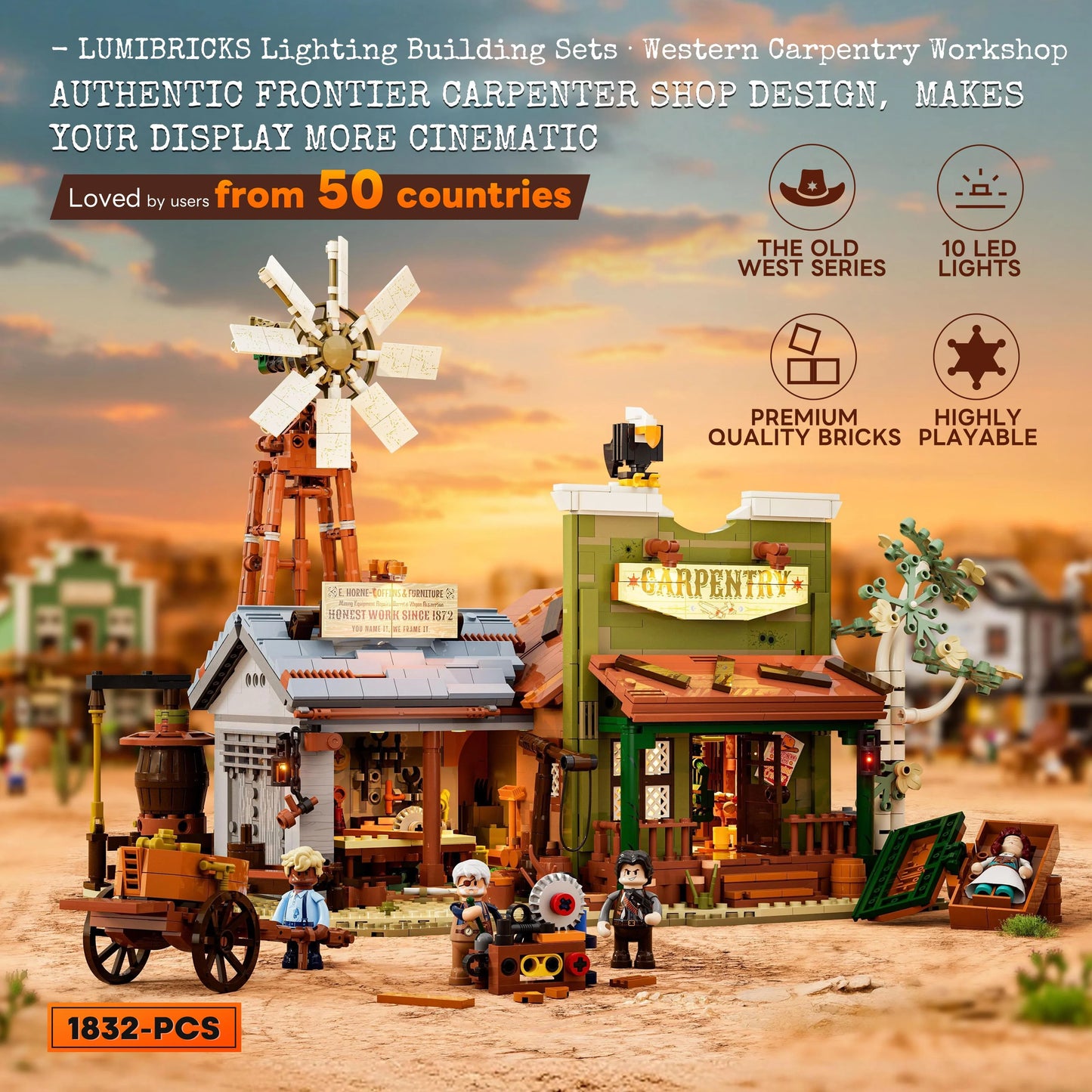 Lumibricks The Old West 14015 Western Carpentry Workshop