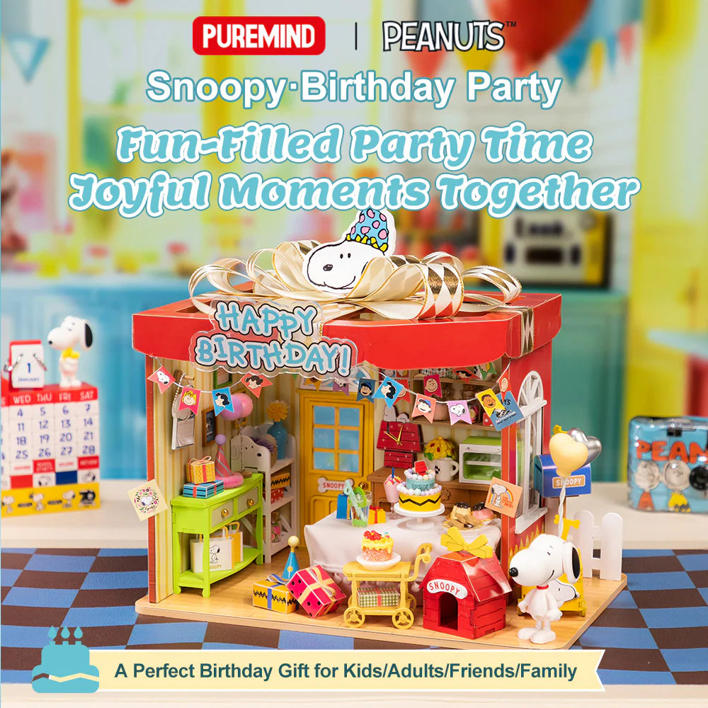 Snoopy Puremind Wooden Kit Snoopy Birthday Party