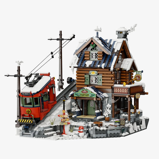 Retro Collection Pantasy Summit Cabin Chalet Des Montagnes 38cm