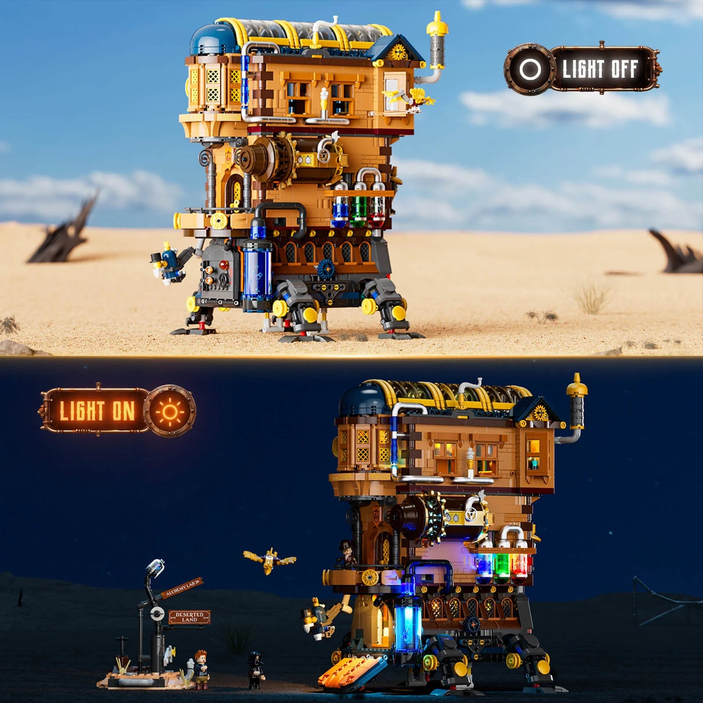 Lumibricks Steampunk World 11010 Alchemist'S Moving Castle