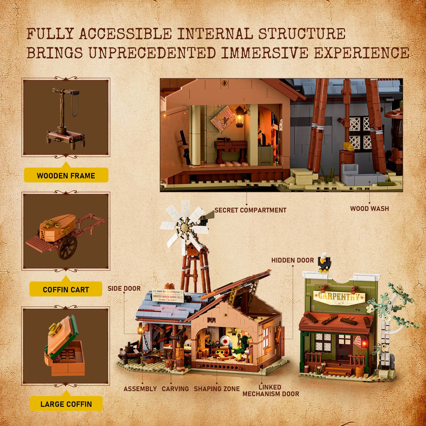 Lumibricks The Old West 14015 Western Carpentry Workshop