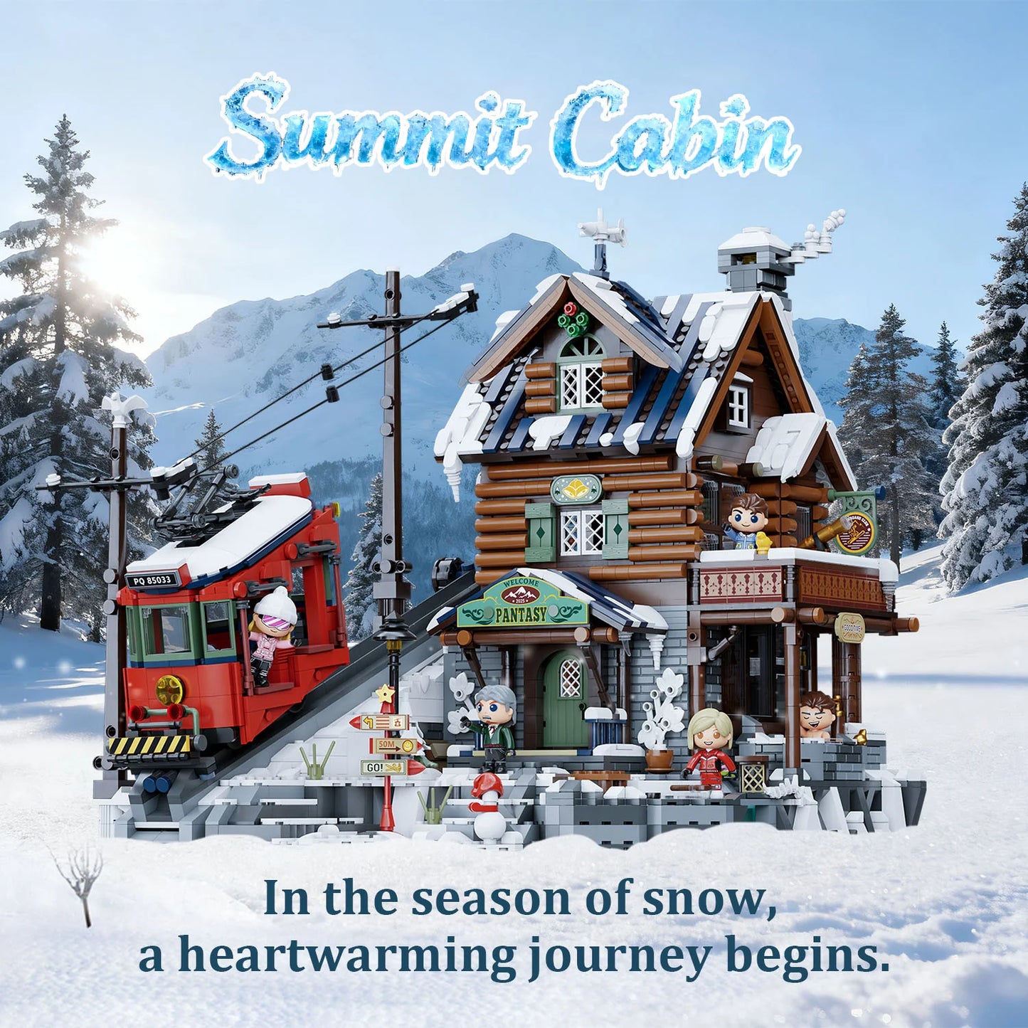 Retro Collection Pantasy Summit Cabin Chalet Des Montagnes 38cm