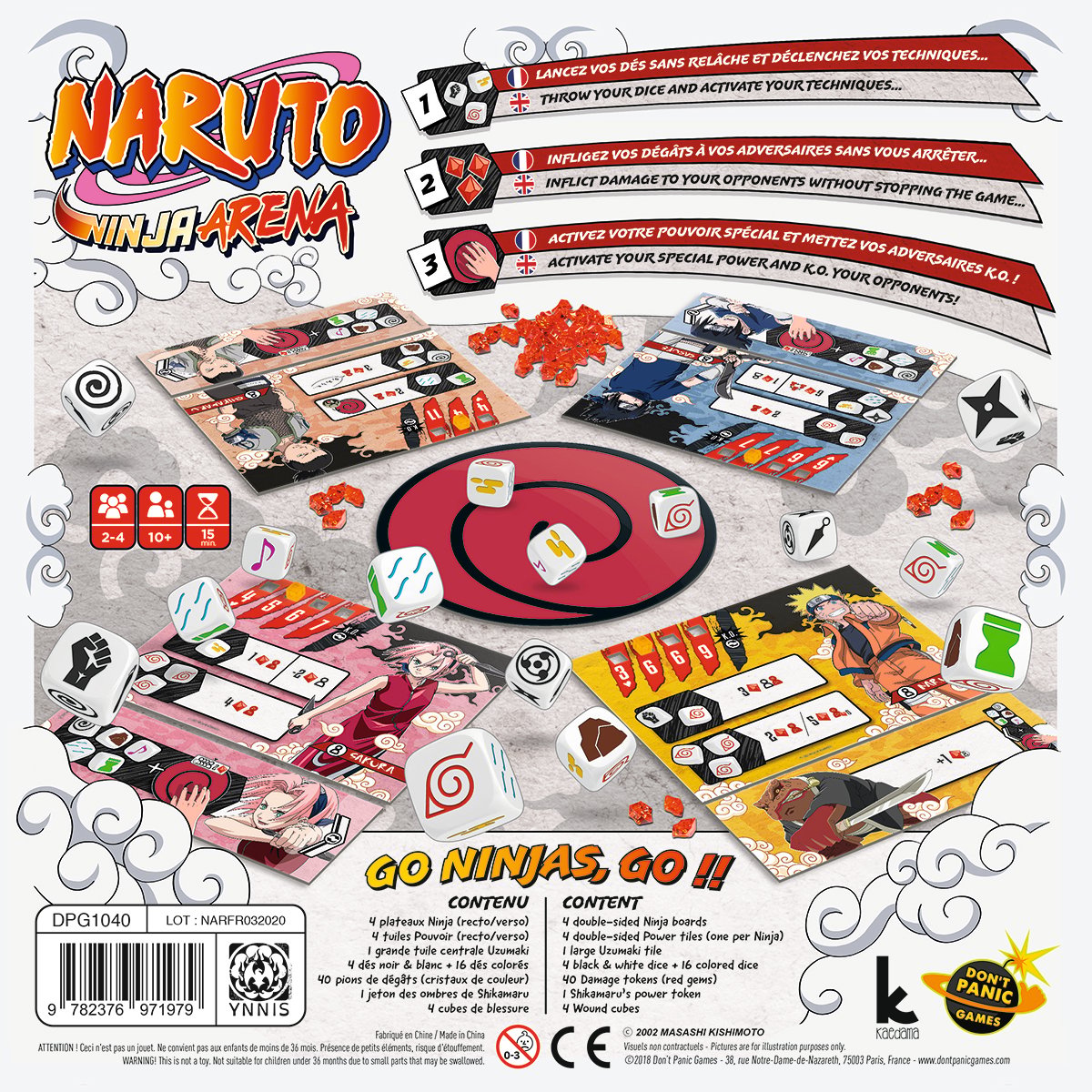 Card game - Confrontation - Dices - Speed - Naruto - Naruto - Ninja Arena