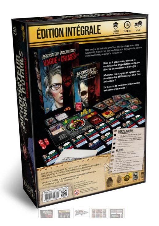 Card game - Investigation - Solo - Box Set - Négociateur Prise d'Otage