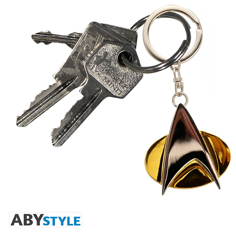 Keychain - 3D - Star Trek - Communicator Badge - Gold