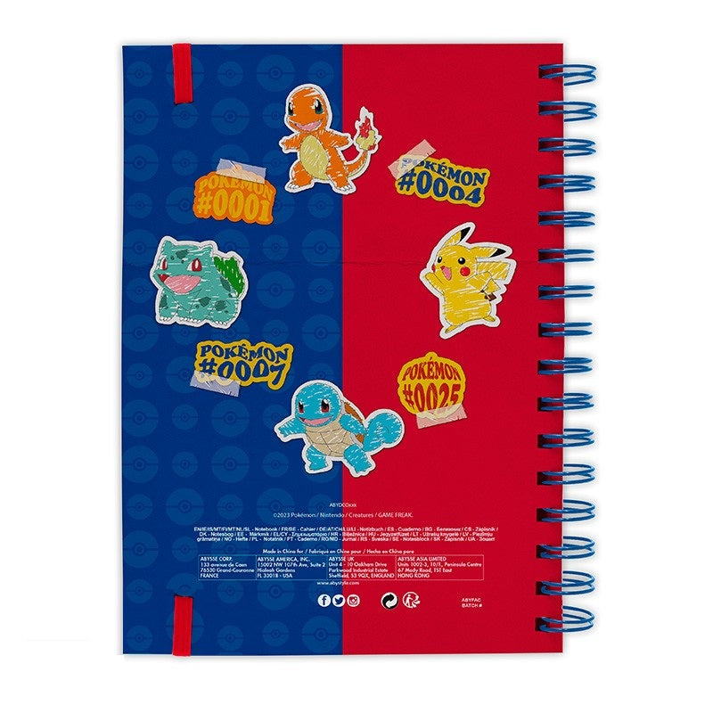 Notebook - Pokemon - Starters & Pikachu