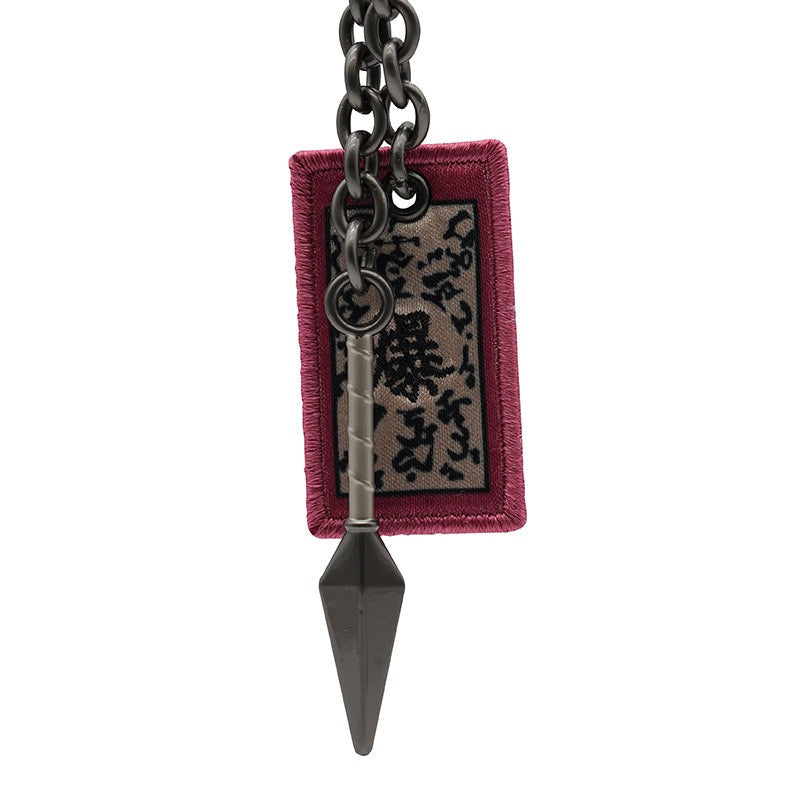 Keychain - 3D - Naruto - Kunai & Explosive Tag - Orange