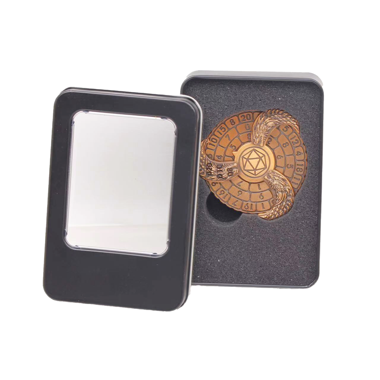 Dice sets - Metal Spinner Dice - Gold - Brown