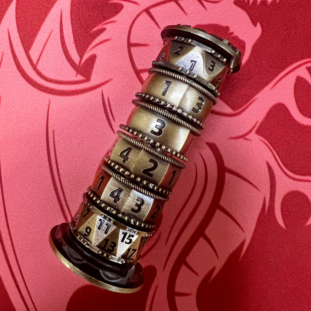 Dice sets - Spinner Tower dice - Gold