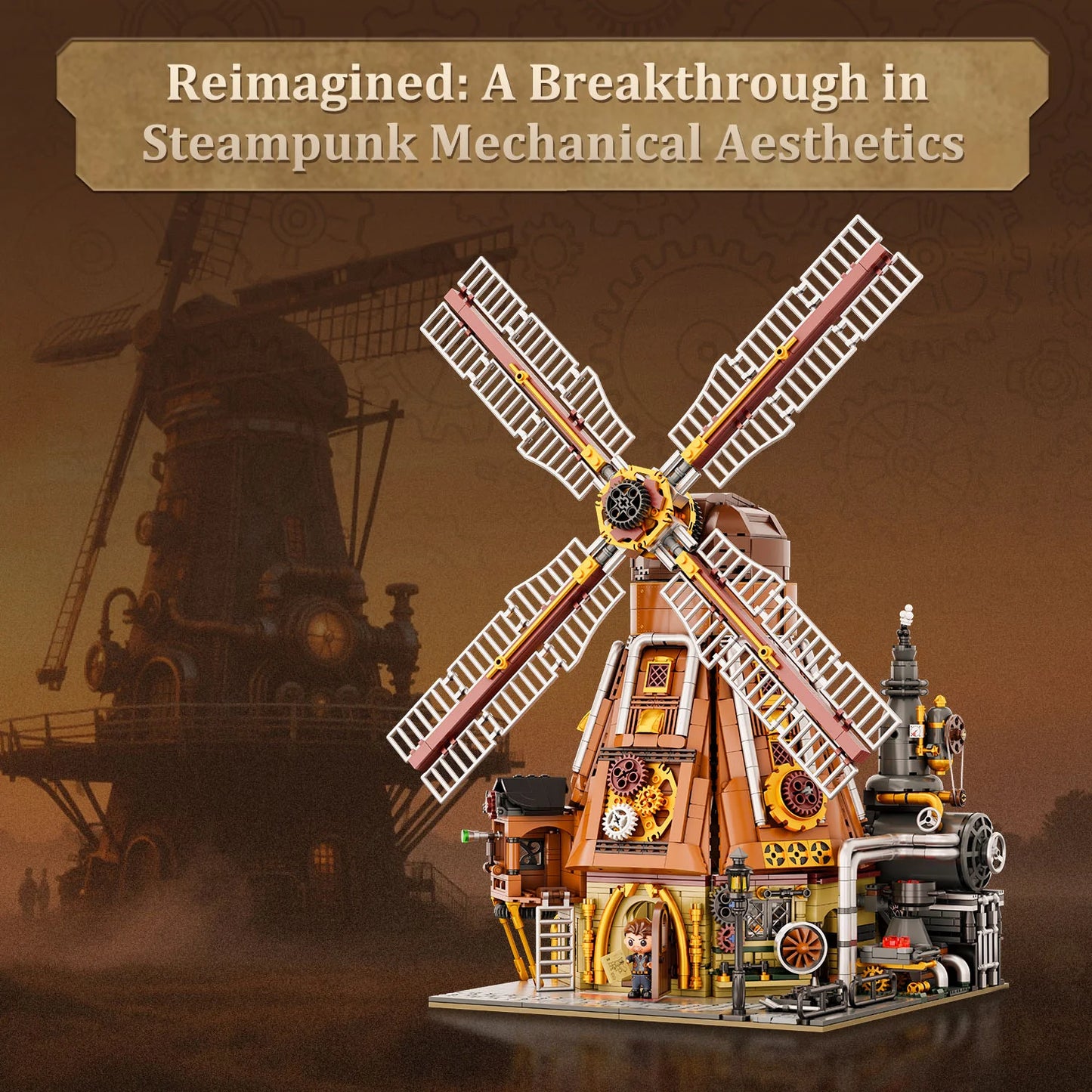 Steampunk Series Pantasy 85026 Windmill Workshop 55cm